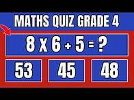 Video thumbnail for 🚀 4th Grade Math Mastery: Ultimate Quiz Challenge!