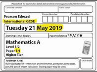 Video thumbnail for IGCSE Mathematics June 2019 - 4MA1/1H