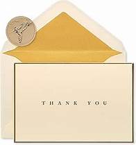 Video thumbnail for Papyrus Thank You Cards with Envelopes, Gold Border (16-Count)