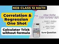 Video thumbnail for ONE SHOT Correlation and Regression Using Calculator Trick || Class 12 Math || Sure Shot Question