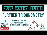 Video thumbnail for Further Trigonometry | Proving The Sine Rule, Cosine Rule & Area of a Triangle using Sine (Grade 9)