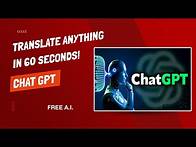 Video thumbnail for How To Translate Anything (Into English) Using Free AI - Chat GPT
