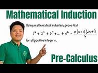 Video thumbnail for Proof by Mathematical Induction | Pre-Calculus