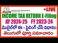 Video thumbnail for HOW TO FILE INCOME TAX RETURN IN MOBILE AY 2024-25 IN TELUGU - INCOME TAX RETURN E FILING 2024-25