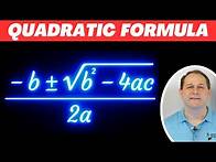 Video thumbnail for Quadratic Formula: The MOST Important Formula in Algebra