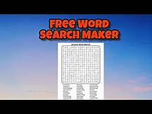 Video thumbnail for How to make a Word Search for Free!