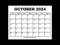 Video thumbnail for Printable October 2024 Calendar