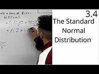 Video thumbnail for Edexcel A Level Maths: 3.4 The Standard Normal Distribution