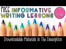 Video thumbnail for 4th Grade Informative Writing Section 2: Lesson 25