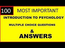 Video thumbnail for 100 Introduction to Psychology Multiple Choice Questions and Answers