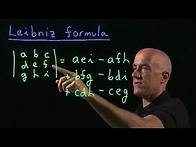 Video thumbnail for Leibniz formula for computing determinants | Lecture 30 | Matrix Algebra for Engineers