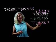 Video thumbnail for 5th Grade Math "Subtraction Across the Zeros with Decimals" 5.NBT.B.7