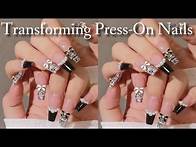 Video thumbnail for HOW TO: TRANSFORM PRESS-ON NAILS USING SOLID NAIL TIP GLUE GEL | NO NAIL GLUE | QUICK & EASY