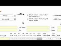 Video thumbnail for Module 2: Online Certified Payroll Reporting, Entering Payroll Information - Part 1 (3:10)