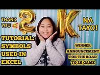 Video thumbnail for Learn How to Properly Used Symbols To Create Formula in Excel/Winner Announcement