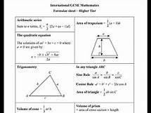 Video thumbnail for Pearson IGCSE Edexcel Mathematics Formula that are not given but might be useful to know