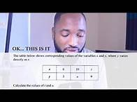 Video thumbnail for CXC Variation Past paper Solution (Directly Proportional)