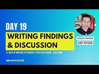 Video thumbnail for Day 19 - How to Write the Findings and the Discussion section of Systematic Literature Review Paper