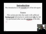 Video thumbnail for Video 1.2 - How To Write A Lab Report - Introduction