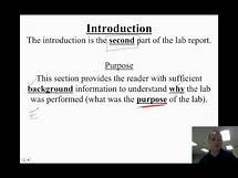 Video thumbnail for Video 1.2 - How To Write A Lab Report - Introduction