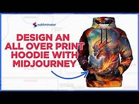 Video thumbnail for Design an All Over Print Hoodie with Midjourney - Print on Demand Tutorial