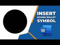 Video thumbnail for How to insert a round bullet symbol in word