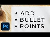 Video thumbnail for 3 Easy Ways To Add Bullet Points in Photoshop