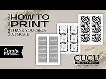 Video thumbnail for How To Print Small Business Thank You Cards At Home | Canva Printer Template | Canva Tutorial