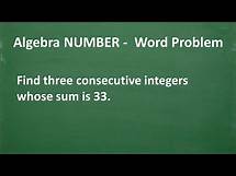 Video thumbnail for Algebra NUMBER WORD PROBLEM – Let’s solve it step-by-step…