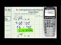 Video thumbnail for Ex 2: Solve Exponential Equations Using Logarithms