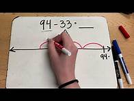 Video thumbnail for Solving 2 Digit Subtraction: Open Number Line (NO Regrouping)