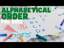 Video thumbnail for Alphabetical Order | ABC Order | Learn how to place words in alphabetical order.