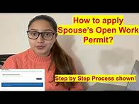 Video thumbnail for How to Apply/ Extend Spouse's Open Work Permit?| Canada| Step by Step Process Shown!