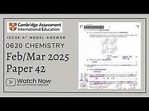 Video thumbnail for IGCSE Chemistry Paper 42 - Feb/Mar - 0620/42/F/M/25 FULLY SOLVED