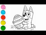 Video thumbnail for Easter Bluey Drawing, Painting & Coloring For Kids and Toddlers_ Kids Art |