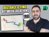 Video thumbnail for Free Excel Calculator for Time and Distance between locations Using Google Maps API