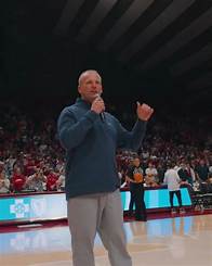 Video thumbnail for Kalen DeBoer addresses crowd at Alabama basketball game