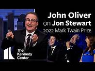 Video thumbnail for John Oliver on Jon Stewart | 2022 Mark Twain Prize