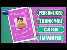Video thumbnail for How to Create a PERSONALISED THANK YOU CARD in Word | EASY TUTORIAL
