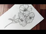 Video thumbnail for How to draw flowers easy step by step for beginners || flower drawing