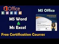 Video thumbnail for MS Office Free Course With Certificate | MS Word and MS Excel Free Certification Course 2020