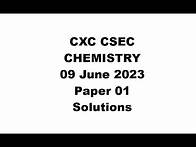 Video thumbnail for CHEM#34 ~ CXC/CSEC CHEMISTRY JUNE 2023 Paper 1 (Old version)