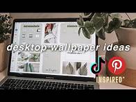 Video thumbnail for LAPTOP DESKTOP WALLPAPER IDEAS| tiktok, macbook customization, background, aesthetic, canva tutorial