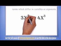 Video thumbnail for Algebra 1 Lesson 1- Intro to Algebra (Definition of terms)