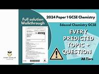 Video thumbnail for 2024 Chemistry Paper 1 GCSE (Edexcel) - Predicted paper walkthrough | Single + Combined (Higher)