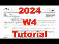 Video thumbnail for 2024 - W4 Form Tutorial - Step-by-Step How To Fill Out a W4 Form.