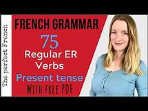 Video thumbnail for 75 Regular French Verbs ending in ER (with FREE PDF) - Present Tense - French grammar for beginners