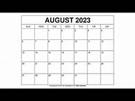 Video thumbnail for Free Printable August 2023 Calendar Templates With Holidays - Wiki Calendar