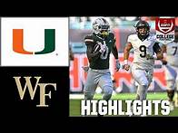 Video thumbnail for Wake Forest Demon Deacons vs. Miami Hurricanes | Full Game Highlights | ESPN College Football