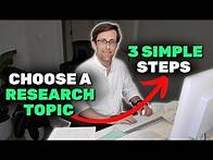 Video thumbnail for How To Choose A Research Topic For A Thesis Or Paper (3 Crazy Simple Steps)